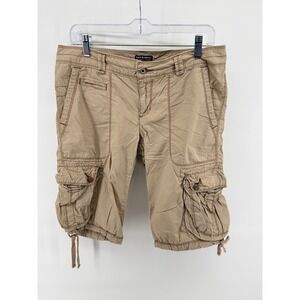 Polo Jeans Co Ralph Lauren Women's Khaki Cargo Shorts Size 8 Casual Outdoors